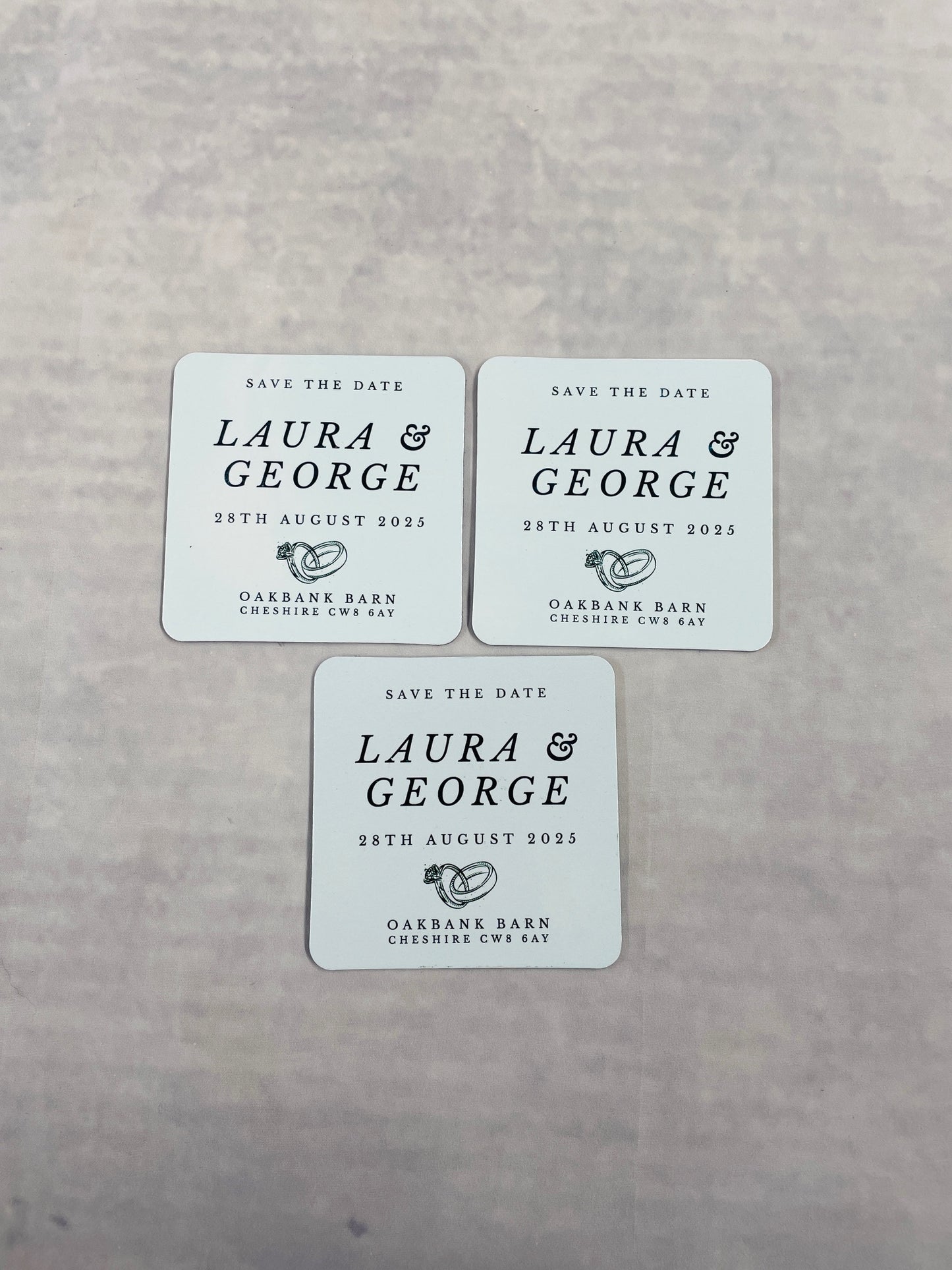Save The Date Personalised Fridge Magnet with Envelope, Unique & Memorable Wedding Announcement, Custom Design