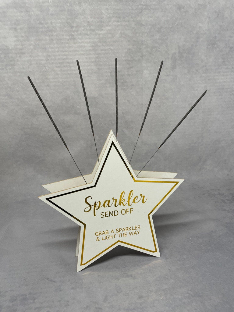 Freestanding Star Sparkler Holder | Sparkler send off Display | Wedding sparklers| Unique Wedding Decor| Grab A sparkler and Light the Way