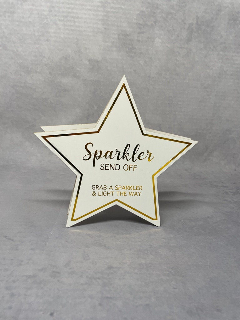 Freestanding Star Sparkler Holder | Sparkler send off Display | Wedding sparklers| Unique Wedding Decor| Grab A sparkler and Light the Way