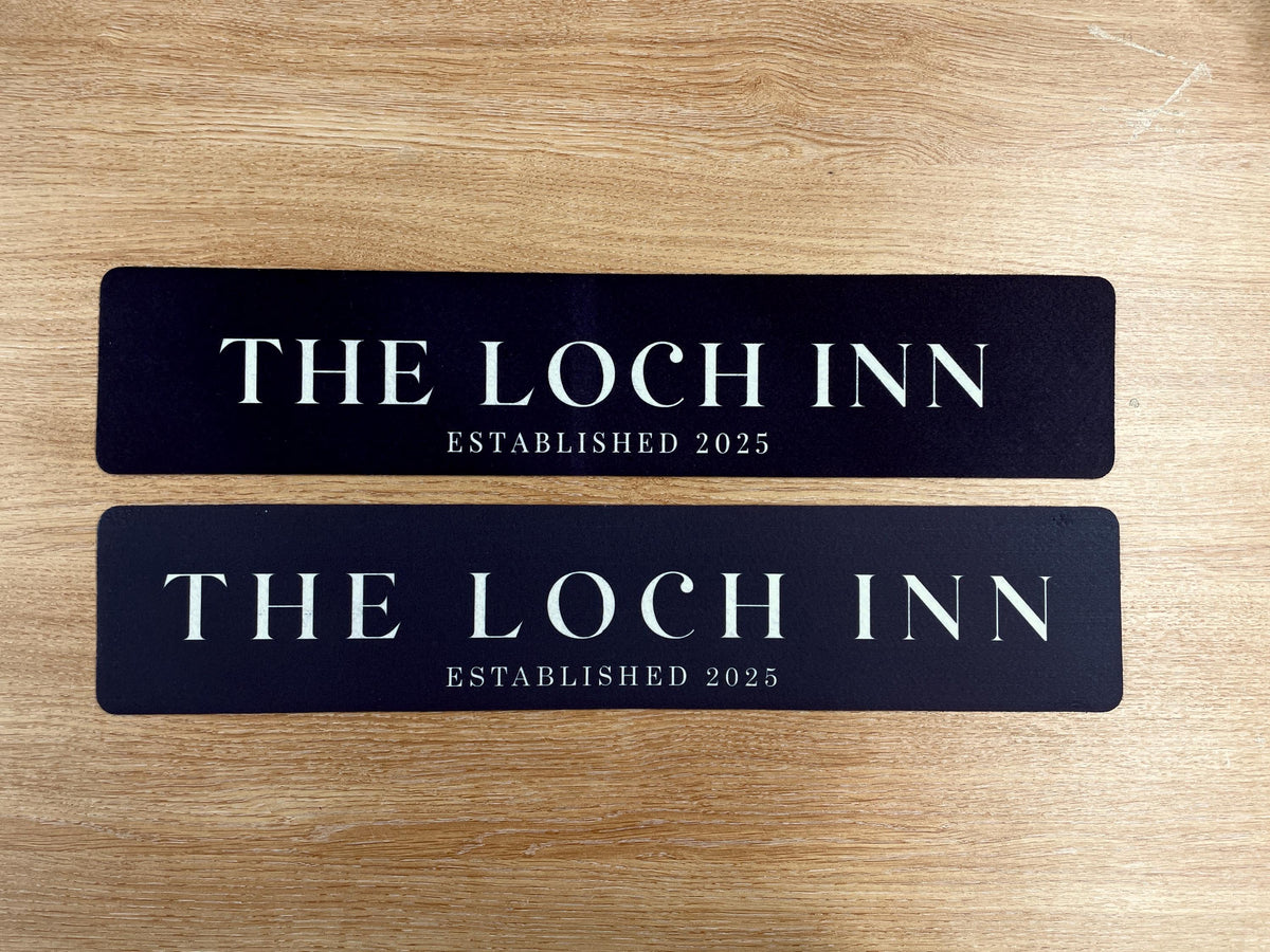 Personalised Long Bar Runner | Custom Home Bar Mat | Funny Pub Name Gift for Him