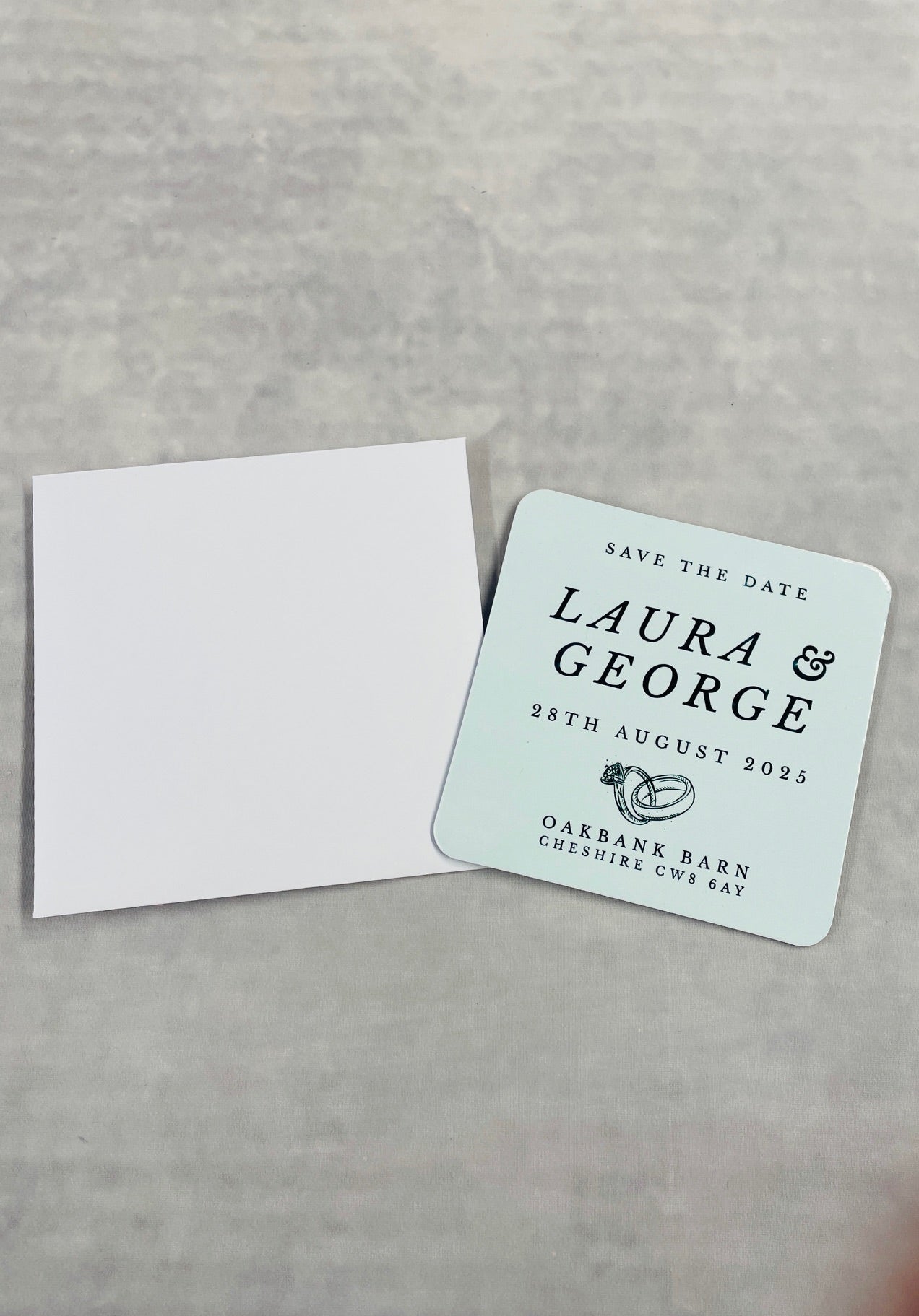 Save The Date Personalised Fridge Magnet with Envelope, Unique & Memorable Wedding Announcement, Custom Design