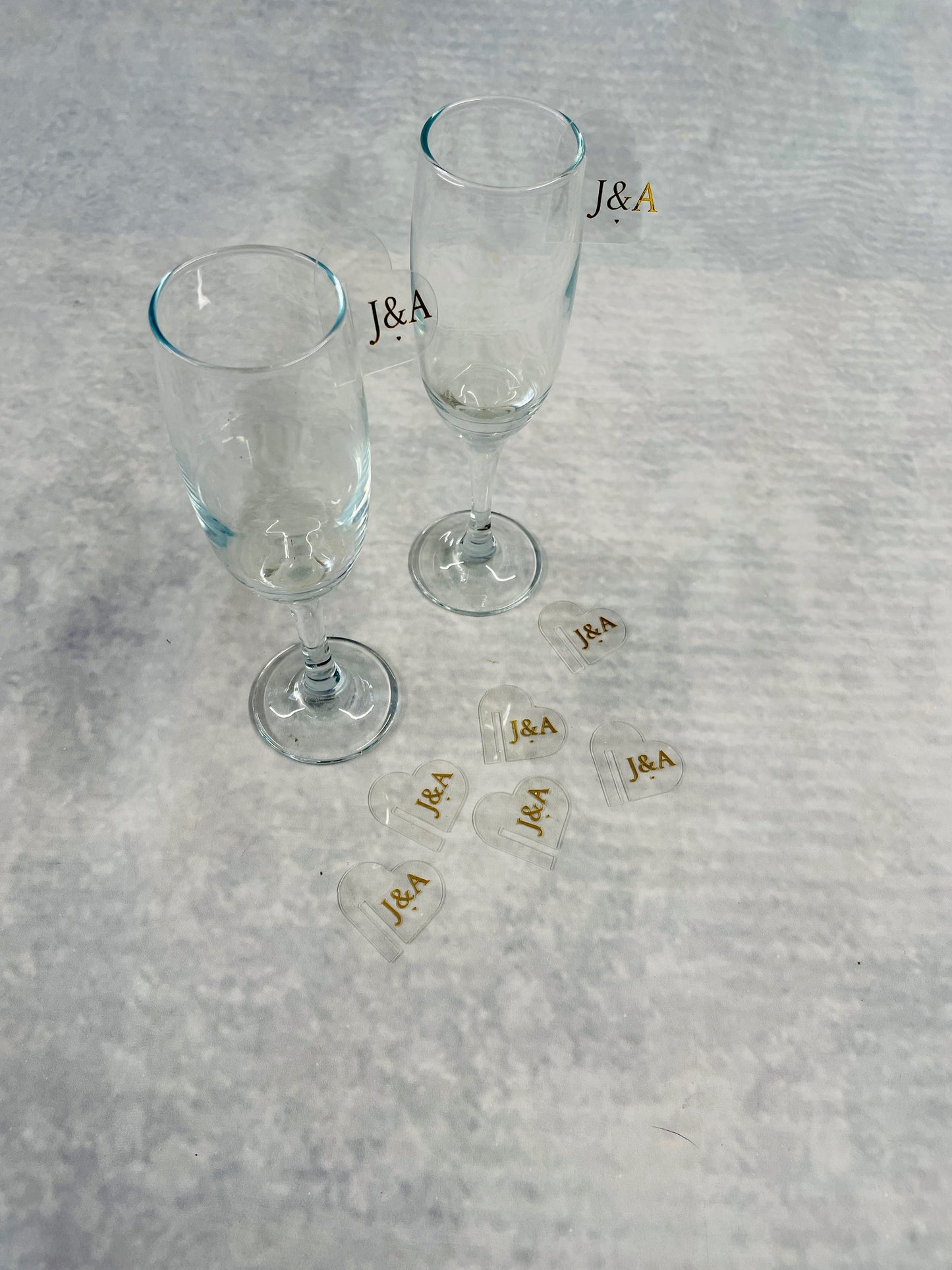 Personalised Wedding Wine Glass Charm with Couple's Initials – Custom Bridal Toast Accessory, Wedding Table Décor, Engagement Gift