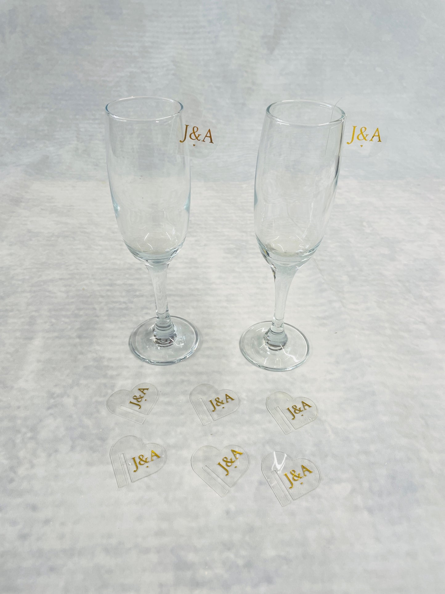 Personalised Wedding Wine Glass Charm with Couple's Initials – Custom Bridal Toast Accessory, Wedding Table Décor, Engagement Gift
