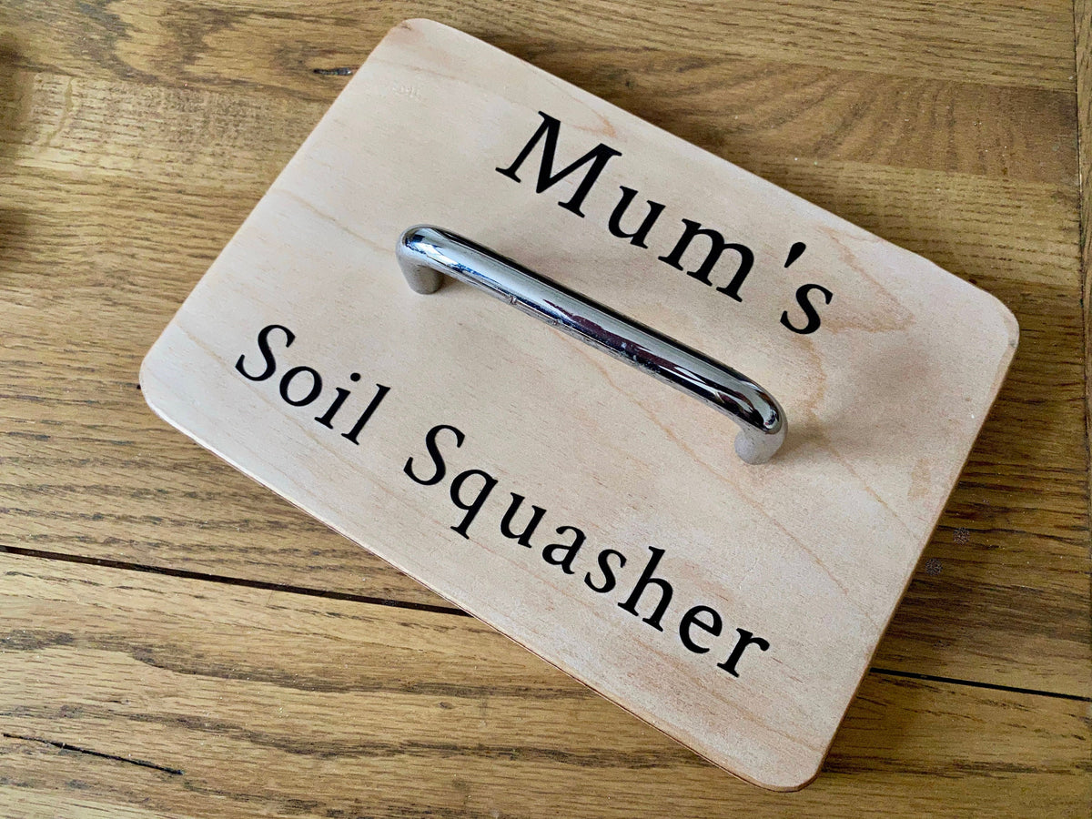 Seed Tray Tamper | Garden Tools | personalised Garden Gifts |