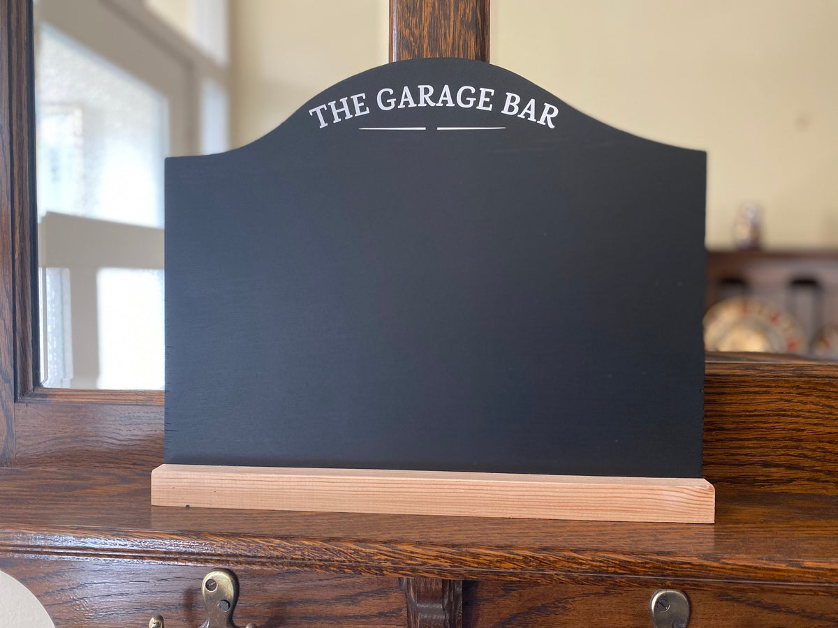 Customizable Chalkboard Menu: Freestanding Home Bar Sign
