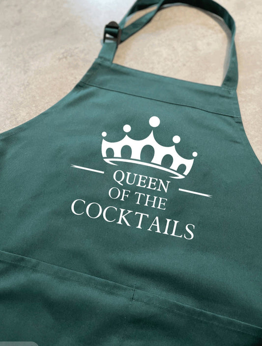 King/Queen of Cocktails Apron: Home Bar Gift