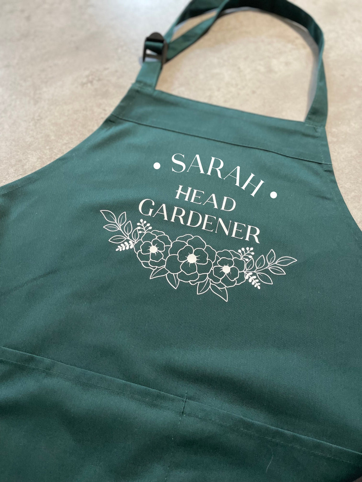 Customizable Garden Apron, Head Gardener Gift