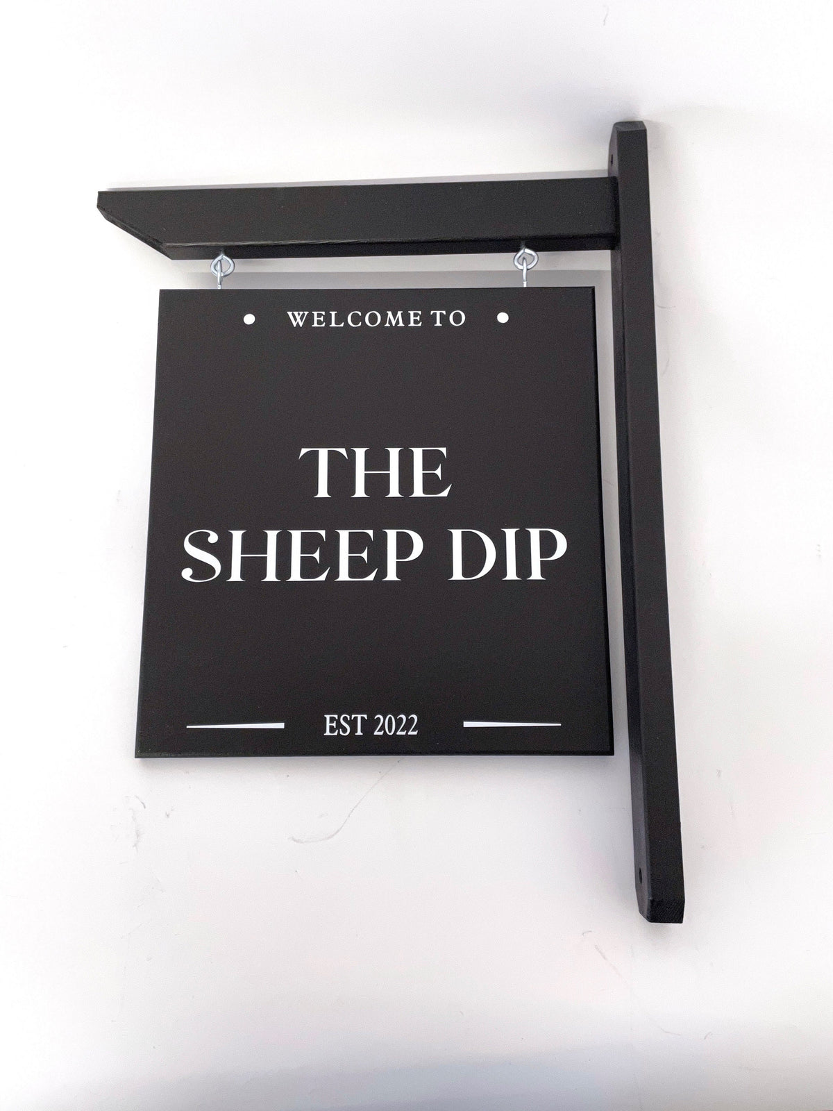 Personalised Home Bar Sign UK | Hanging Garden Pub Sign | Custom Man Cave Gift for Dad | Outdoor Wooden Bar Sign Double Sided