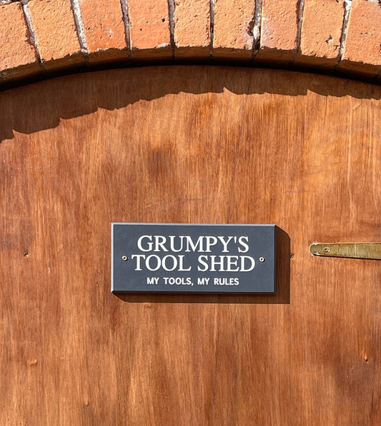 Grumpy's Tool Shed Sign: Mancave Decor, Grandad Gift