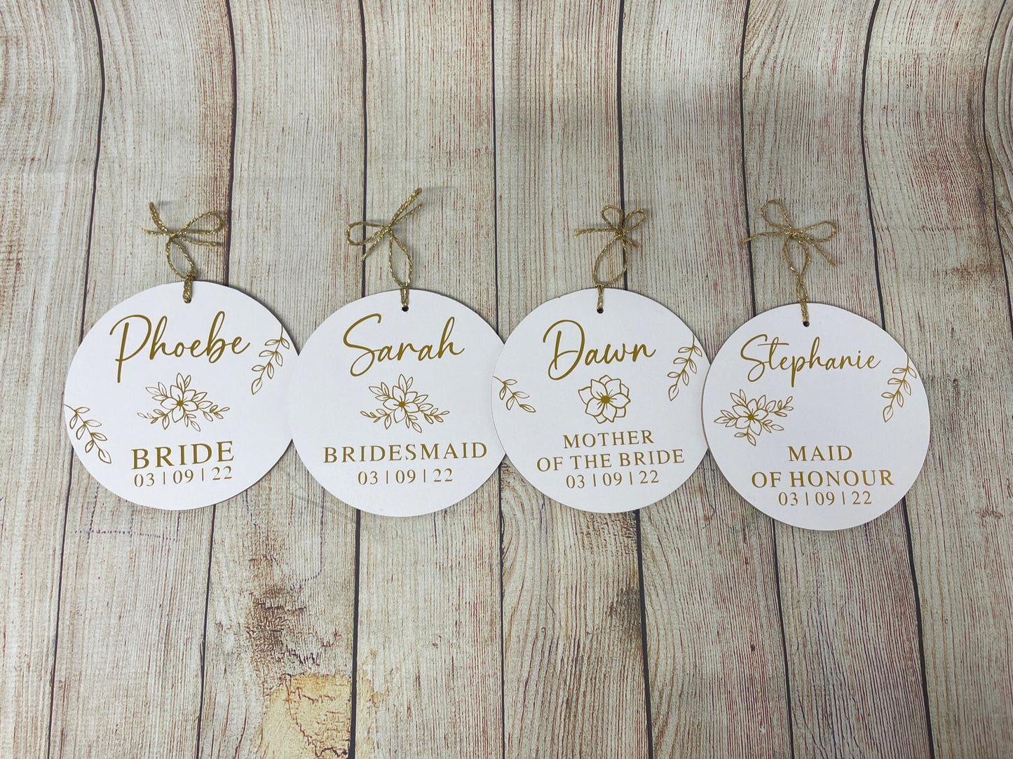 Personalised Wedding Dress Hanger Tag | Bridal Party Dress Labels