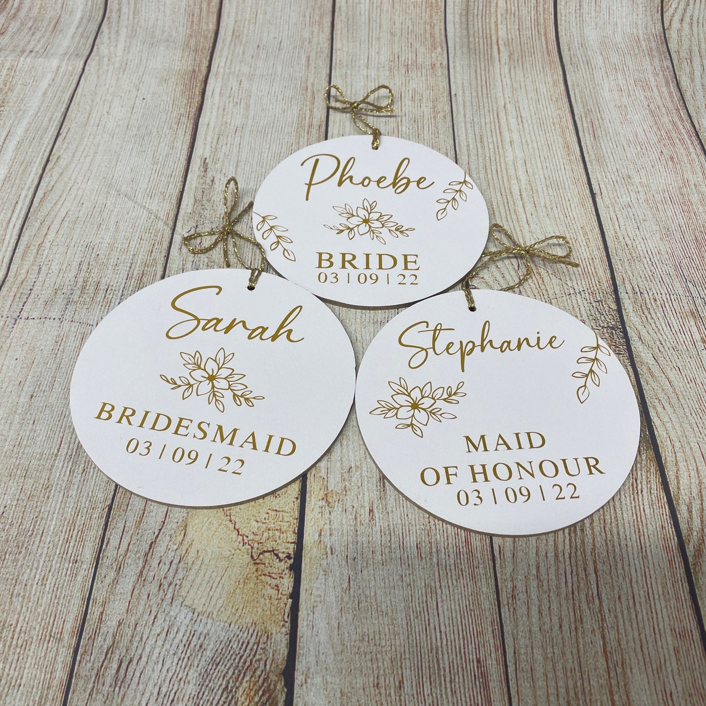 Personalised Wedding Dress Hanger Tag | Bridal Party Dress Labels