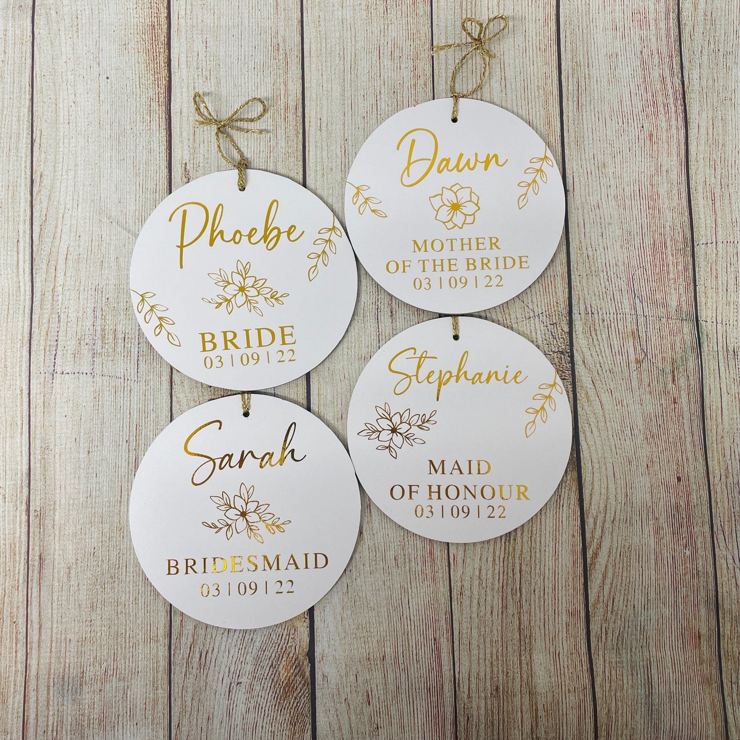 Personalised Wedding Dress Hanger Tag | Bridal Party Dress Labels