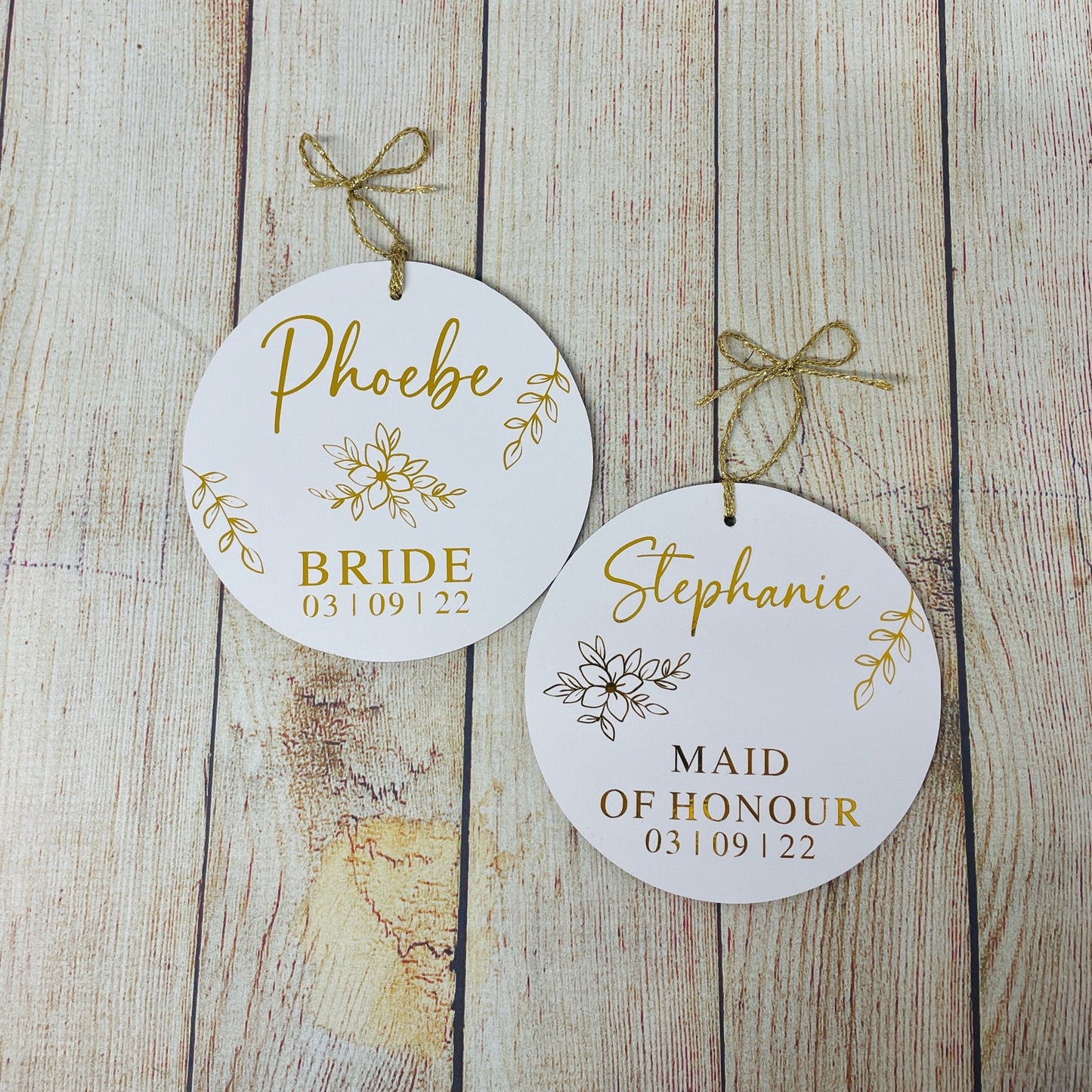 Personalised Wedding Dress Hanger Tag | Bridal Party Dress Labels