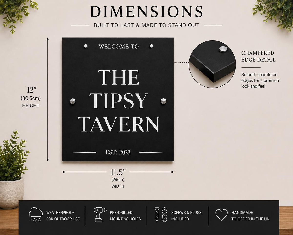 Personalised Home Bar Sign, Custom Pub Shed Decor, Garden Man Cave Wall Art