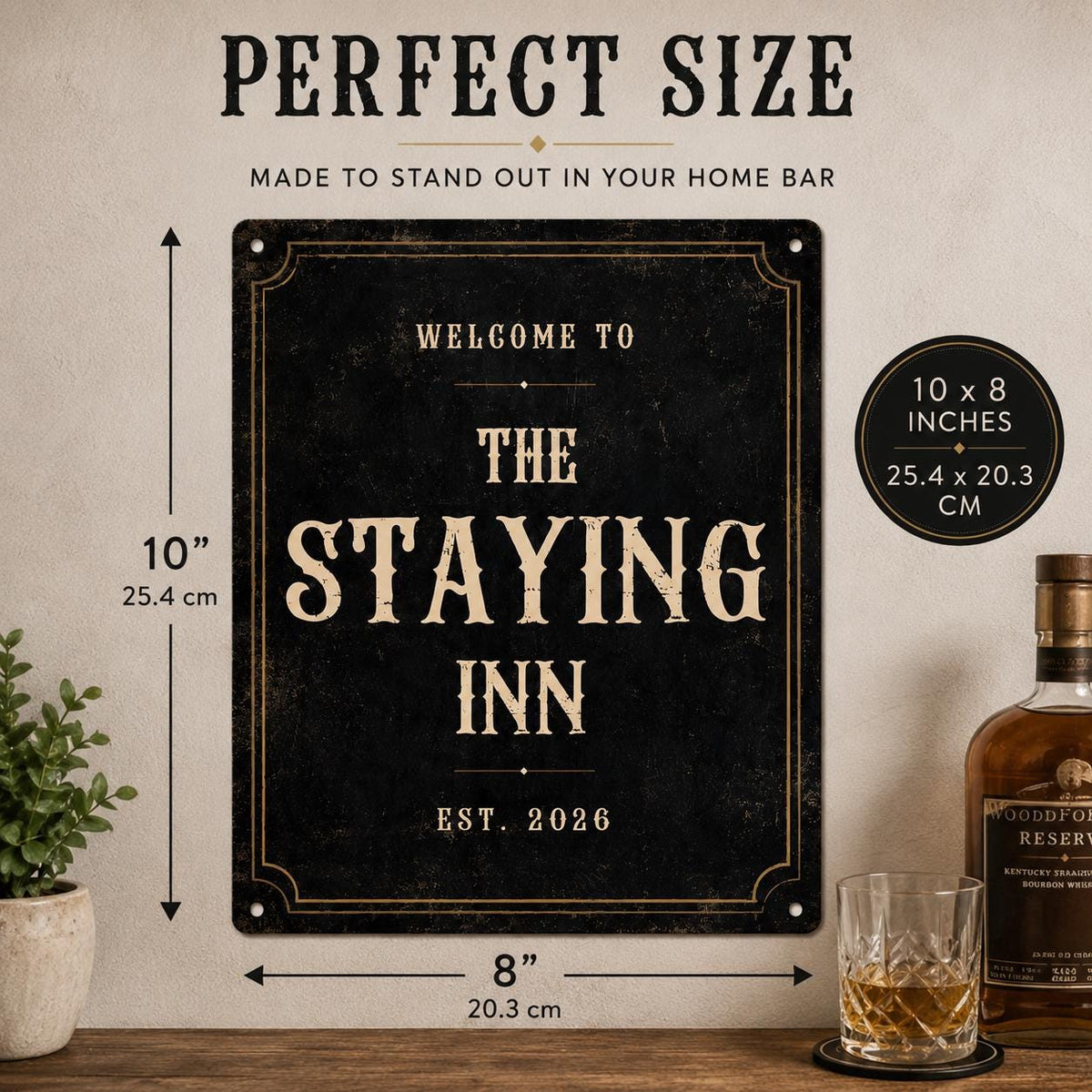 Personalised Vintage Metal Bar Sign