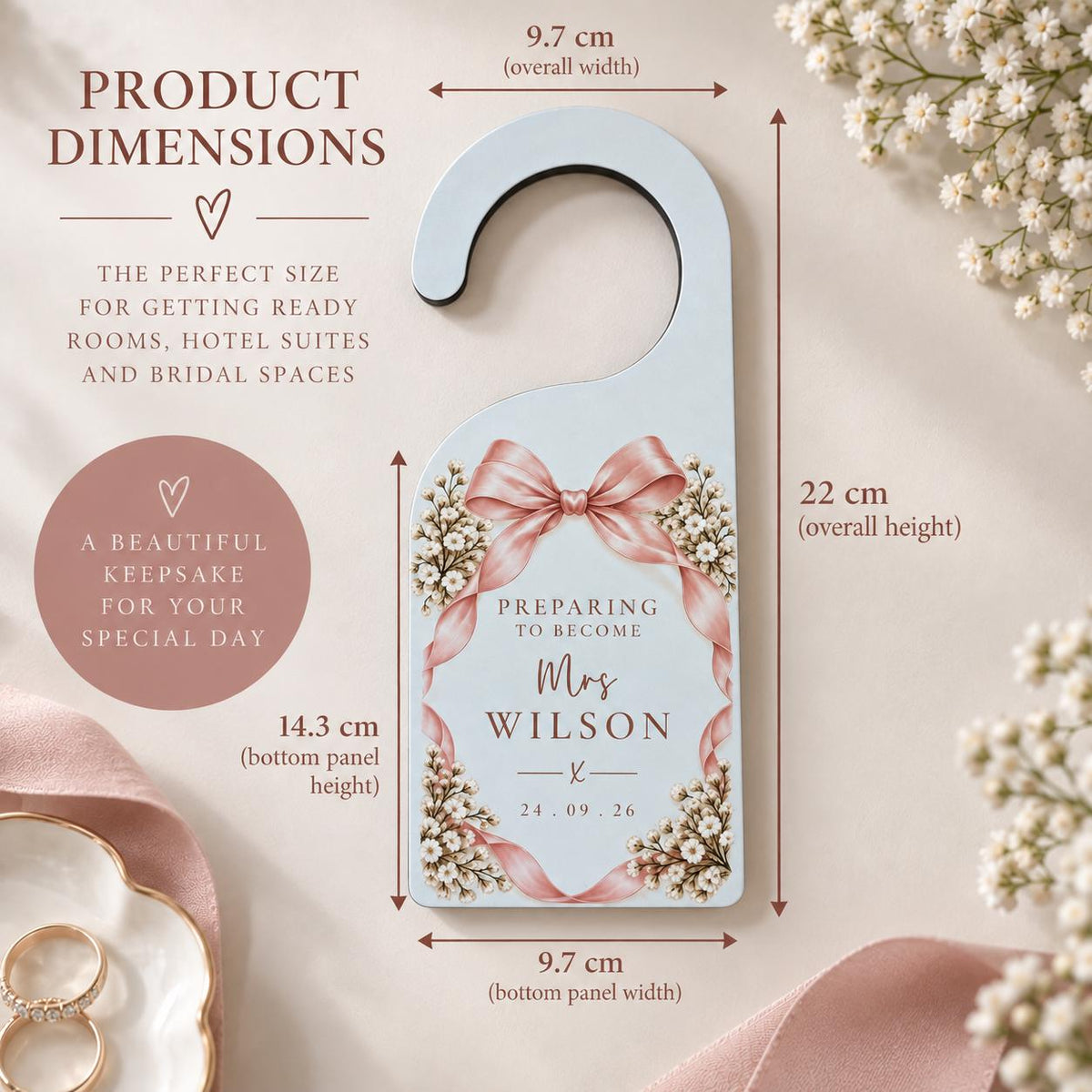 Personalised Bride Door Hanger