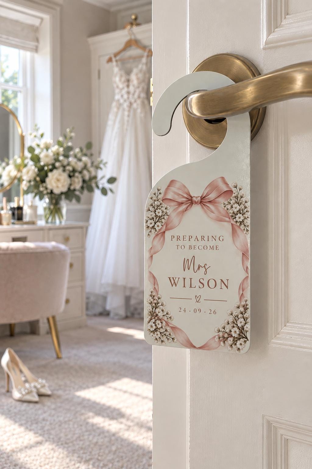 Personalised Bride Door Hanger