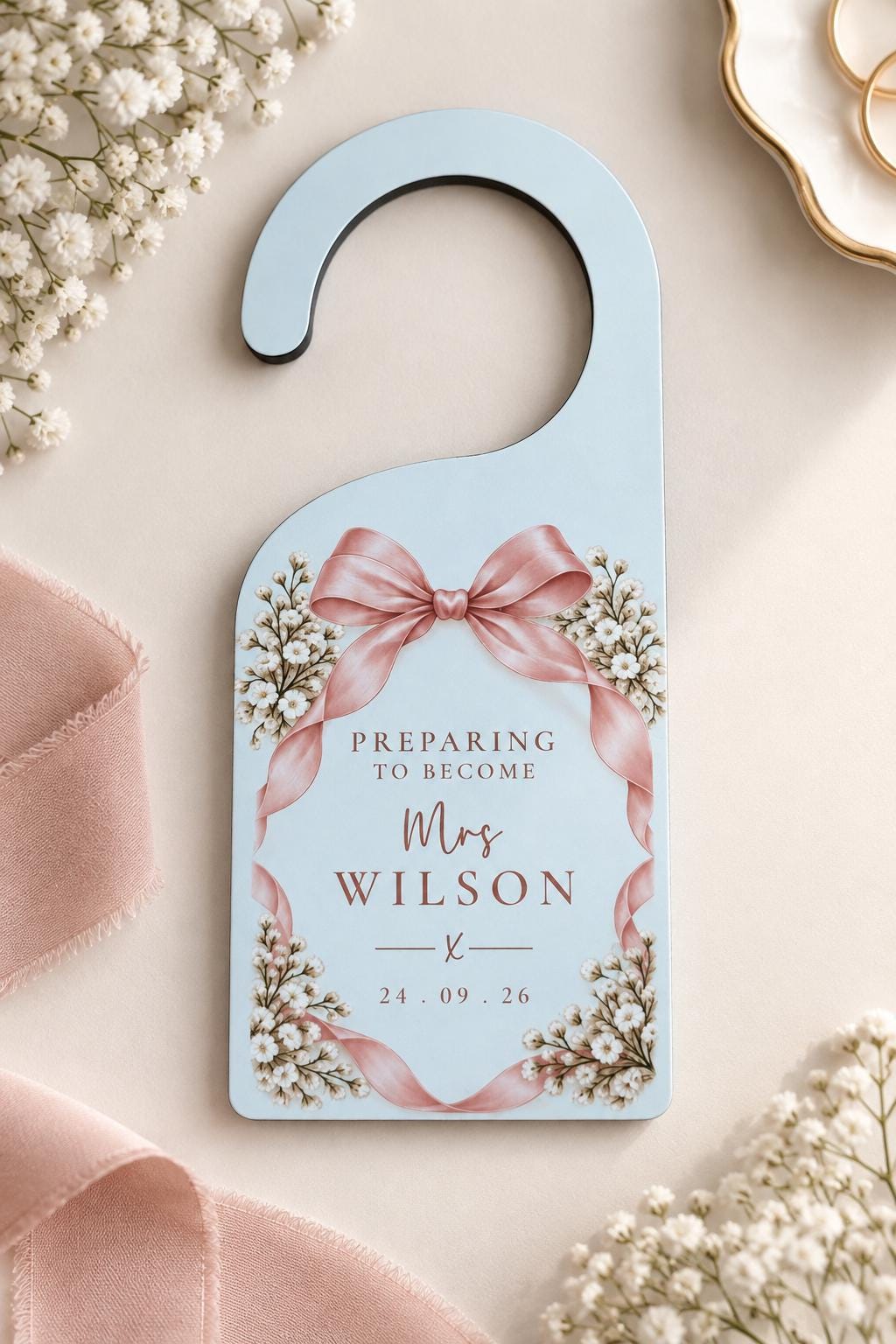 Personalised Bride Door Hanger