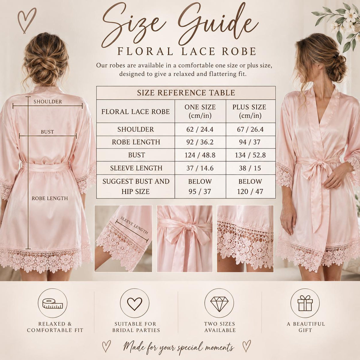 Personalised Bridal Robe, Bridesmaid Dressing Gown, Custom Bride Robe, Maid of Honour Wedding Robe, Bridal Party Getting Ready Gift