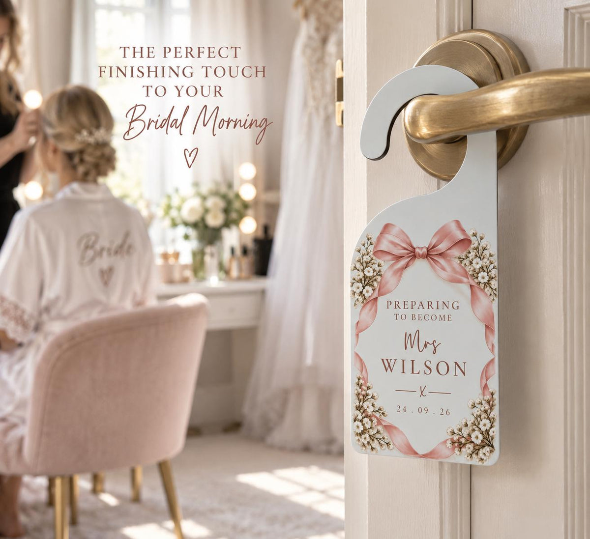 Personalised Bride Door Hanger