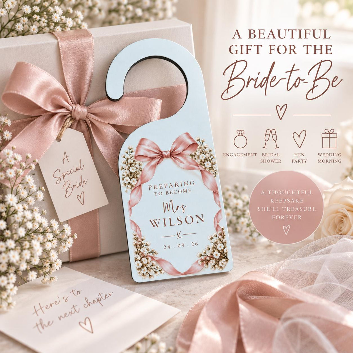 Personalised Bride Door Hanger