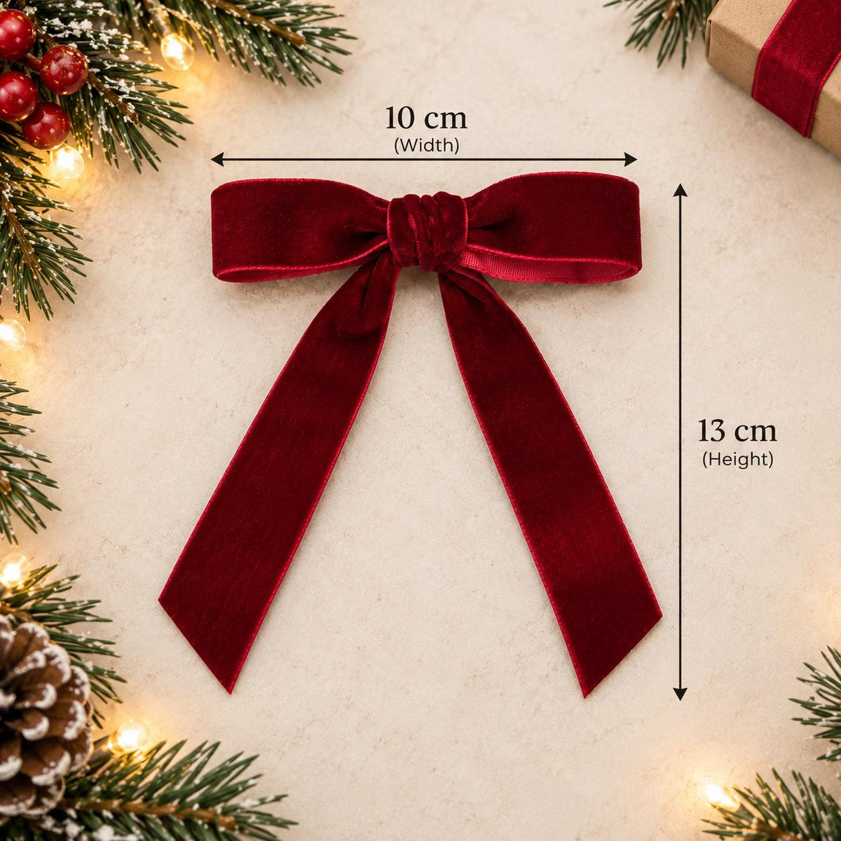 Mini velvet Christmas clip bows