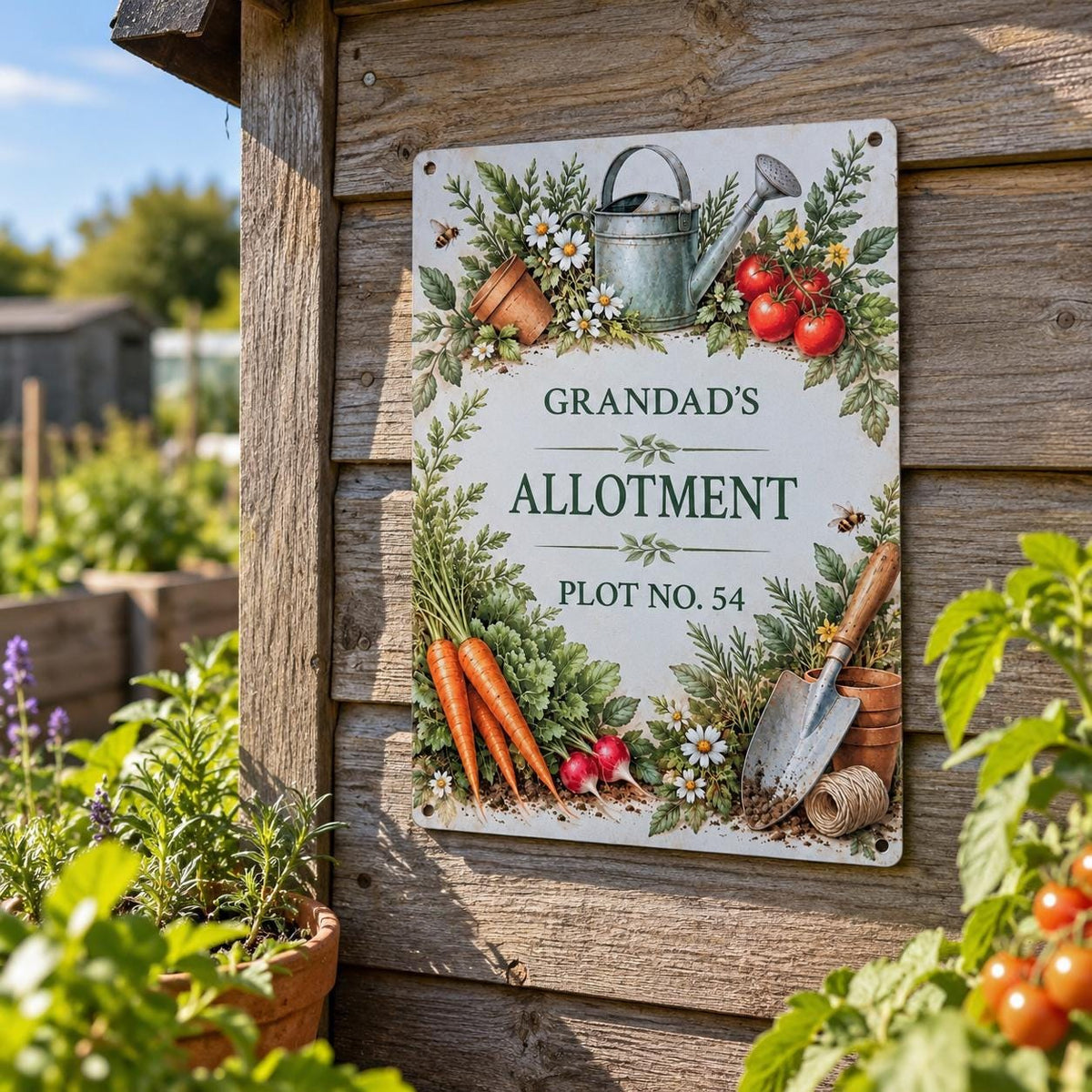 Personalised Allotment Sign – Custom Aluminium Garden & Plot Sign