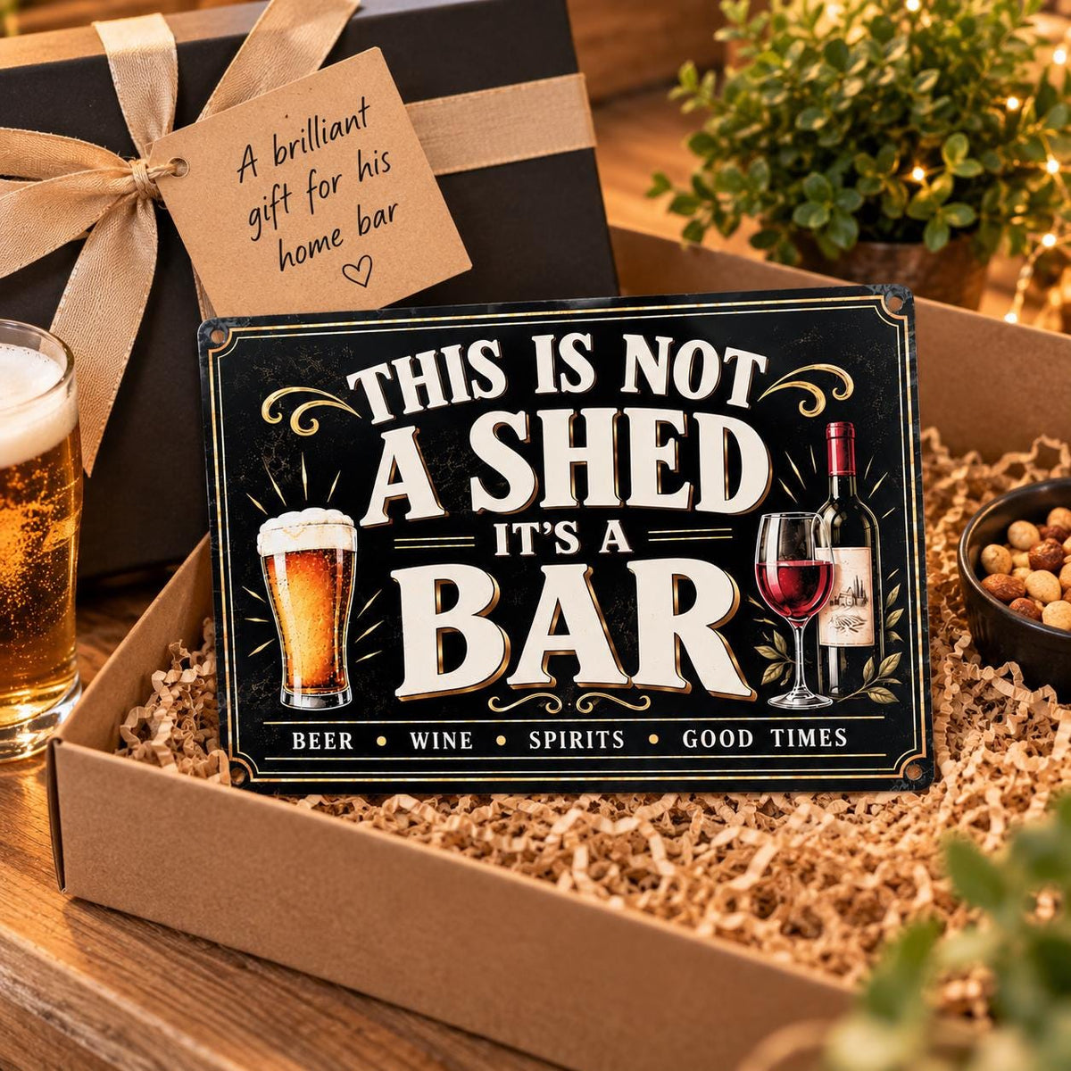 “This Is Not a Shed, It’s a Bar” Metal Pub Shed Sign