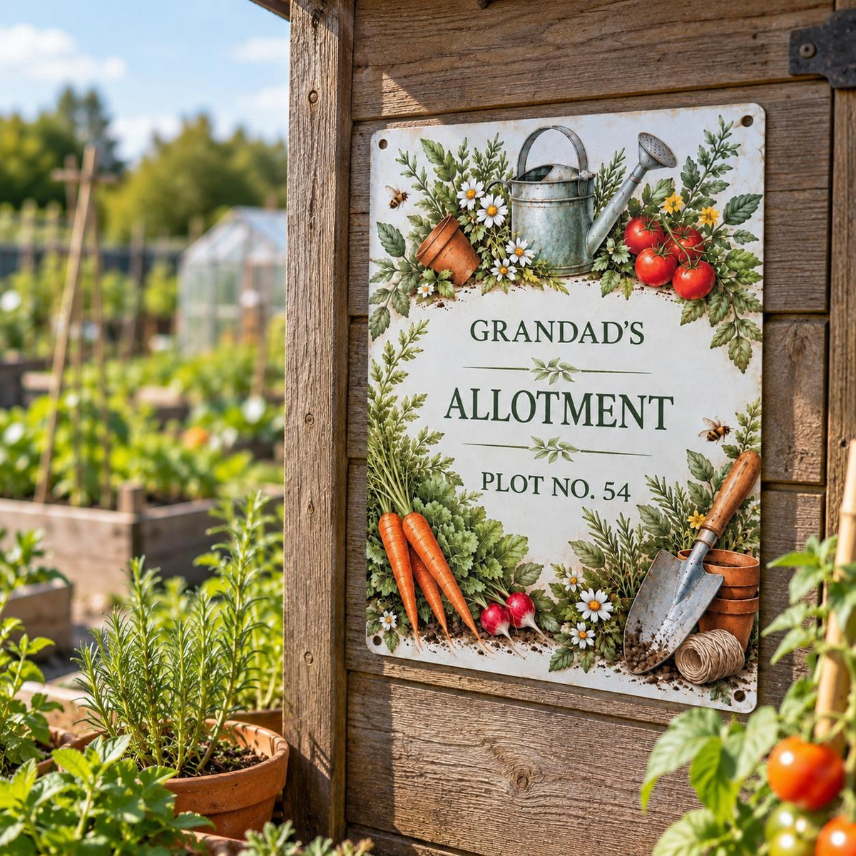 Personalised Allotment Sign – Custom Aluminium Garden & Plot Sign