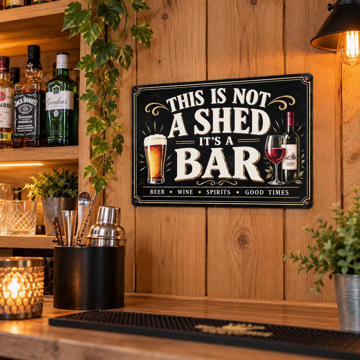 “This Is Not a Shed, It’s a Bar” Metal Pub Shed Sign